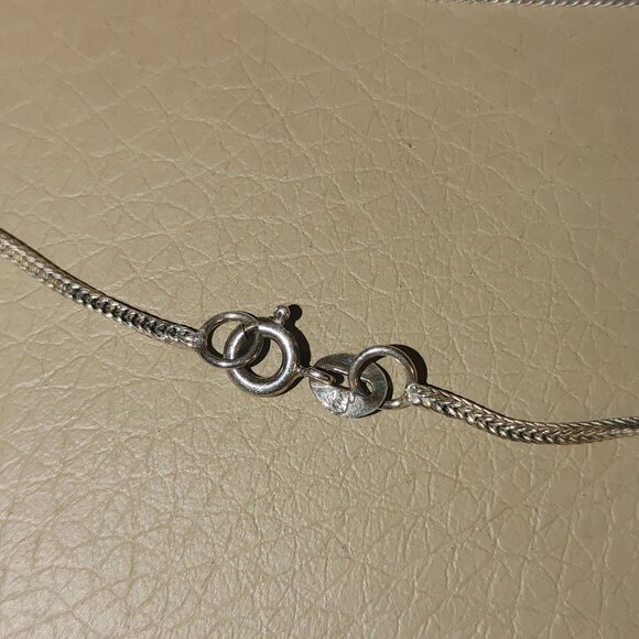 Filigree Butterfly Pendant Wheat Necklace Vintage Sterling Silver 925 From Turke - Picture 13 of 16